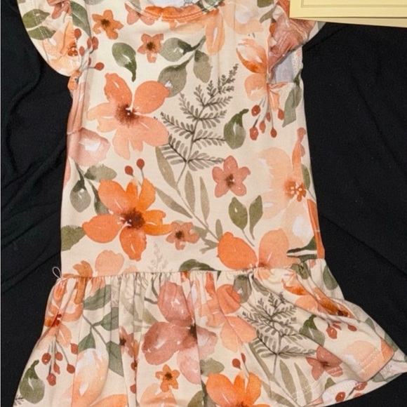 Bamboo Floral Ruffle Bodysuit Dress - Picture 1 of 3